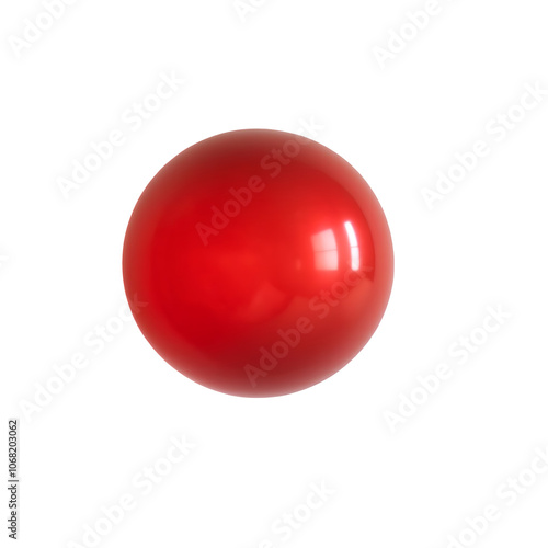 Red ball isolated transparent background