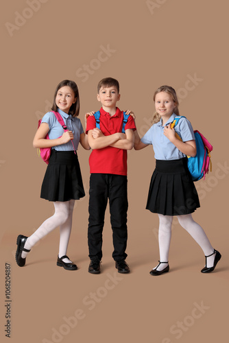 Three diverse school childr...
