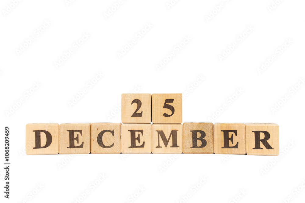 wooden block calendar date December 25 white background, Christmas 20. Hanukkah. Christmas Day. Zagreb Advent wooden block calendar date December 25 white background, Christmas 20. Hanukkah. Christmas Day. Zagreb Advent