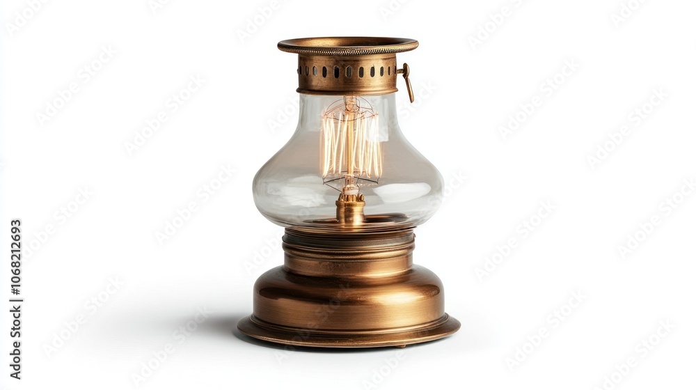Brass Lantern with Edison Bulb Brass Lantern with Edison Bulb