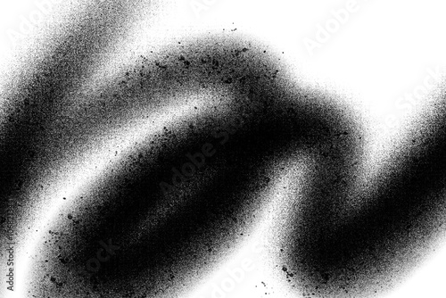 Abstract black spray paint graffiti texture in the white background
