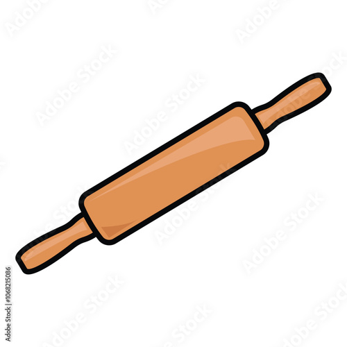 Rolling pin icon, vector illustration. Flat design style. vector rolling pin icon illustration isolated on White background