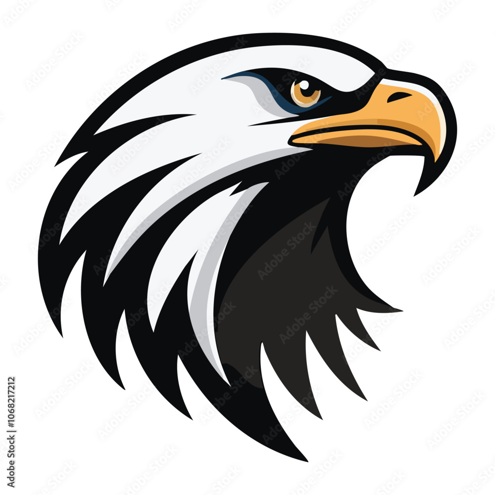Fototapeta premium Illustration of a majestic eagle head