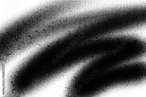 Abstract black spray paint graffiti texture in the white background