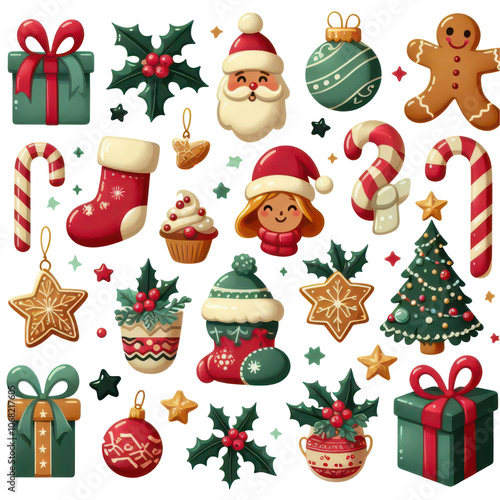 Merry Christmas Day clipart vector illustration