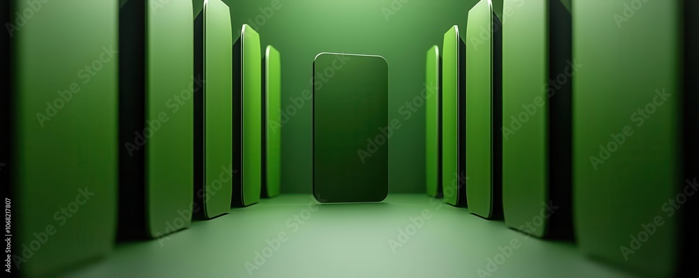 Multilayered business security, holographic shields, corporate background, digital glow Multilayered business security, holographic shields, corporate background, digital glow