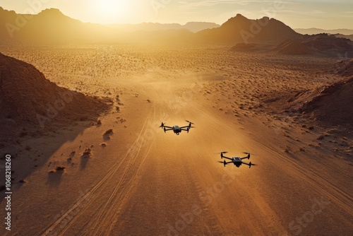 Drone Adventure in Desert Landscape