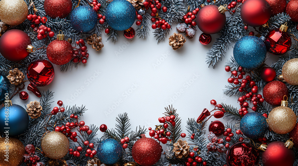 Christmas decoration on empty background. AI generative Christmas decoration on empty background. AI generative