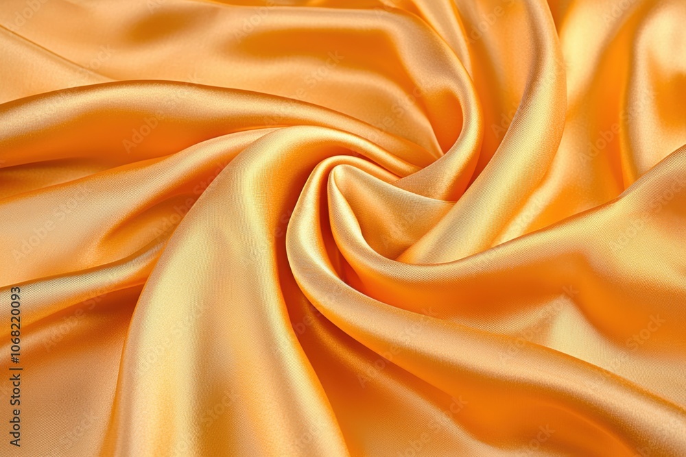 A close-up of smooth, shiny orange satin fabric, showcasing its luxurious texture and flow. A close-up of smooth, shiny orange satin fabric, showcasing its luxurious texture and flow.