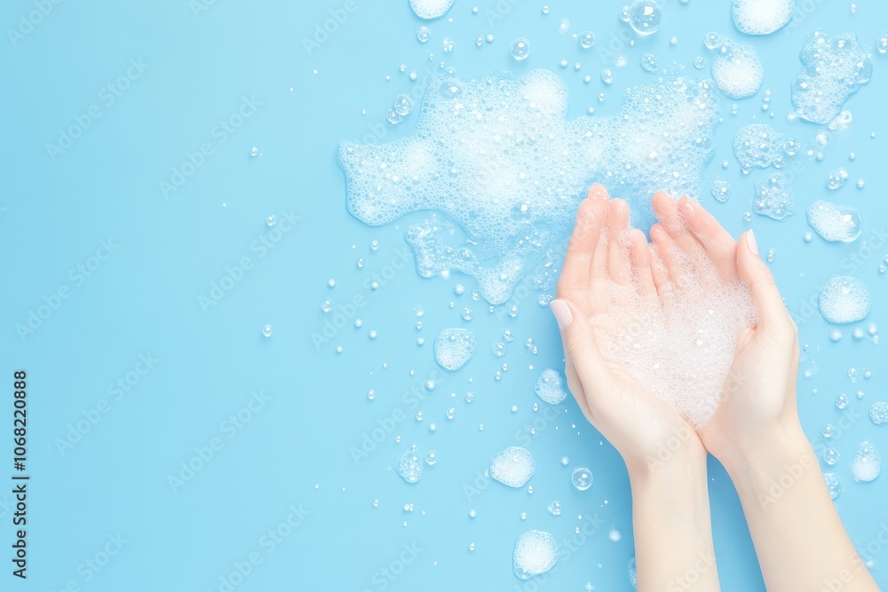 Capture the Closeup of Hands Creating Lather with Soap to Enhance Cleanliness and Hygiene Capture the Closeup of Hands Creating Lather with Soap to Enhance Cleanliness and Hygiene