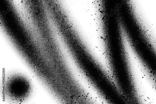 Abstract black spray paint graffiti texture in the white background