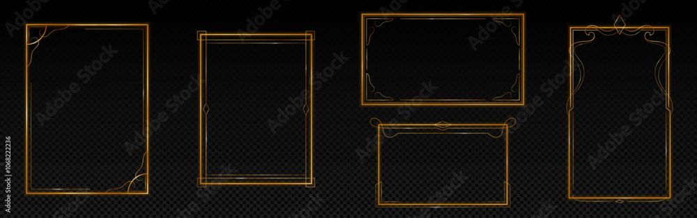 Fotografie Thin gold frame