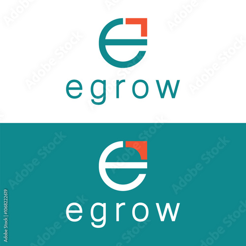 initial letter e with upward arrow for finance, development, success, training business logo concept
