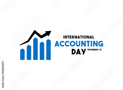 International Accounting Day. November 10. Statistics icon. White background.