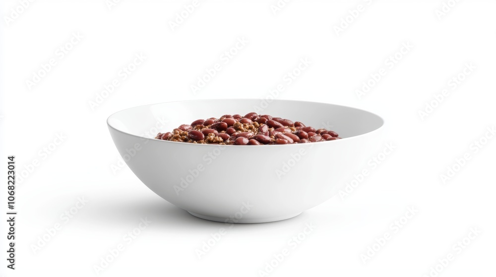 a bowl of chili with beans, ground beef, and spices, hearty and spicy, comfort food, isolated on white background a bowl of chili with beans, ground beef, and spices, hearty and spicy, comfort food, isolated on white background