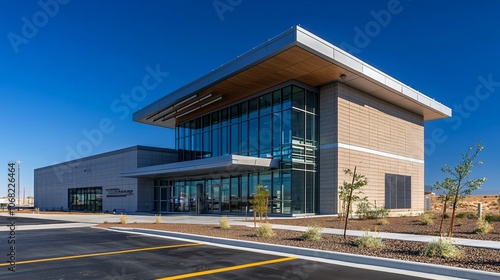 Modern architectural design enhances environmental health assessment facility for community wellness