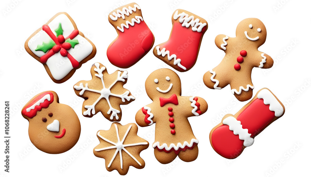 Christmas cookies on a transparent background Christmas cookies on a transparent background
