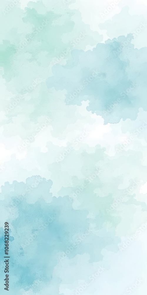 Soft pastel watercolor background in shades of blue and green, paint Soft pastel watercolor background in shades of blue and green, paint