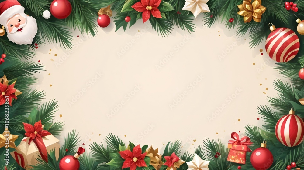 festive christmas decoration background with a free text area for holiday messages festive christmas decoration background with a free text area for holiday messages