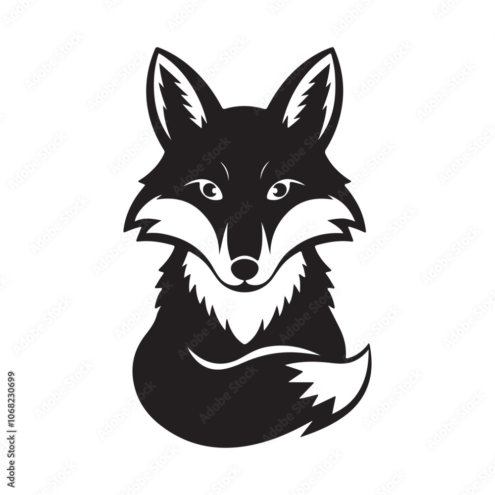 Obraz premium Fox head Vector illustration Fox Vintage Logo