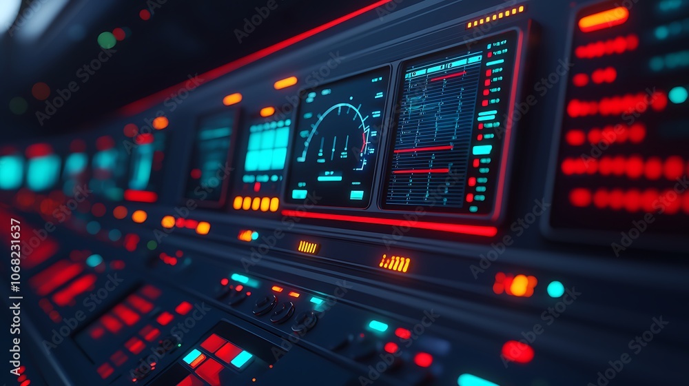 Modern Logistics Control Center with Dynamic Technology Modern Logistics Control Center with Dynamic Technology