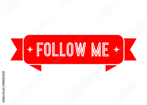 Minimalist Follow Me Lower Third Button Vector Graphics Element