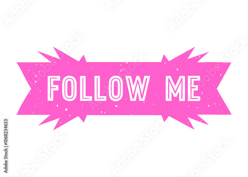 Minimalist Follow Me Lower Third Button Vector Graphics Element