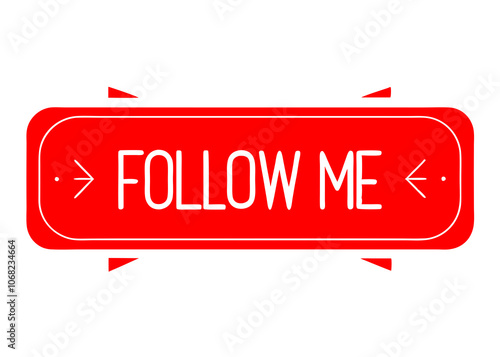 Minimalist Follow Me Lower Third Button Vector Graphics Element