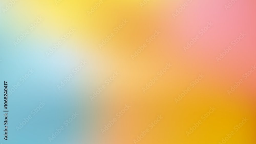 Abstract Gradient Background With Blue, Yellow, And Pink Abstract Gradient Background With Blue, Yellow, And Pink