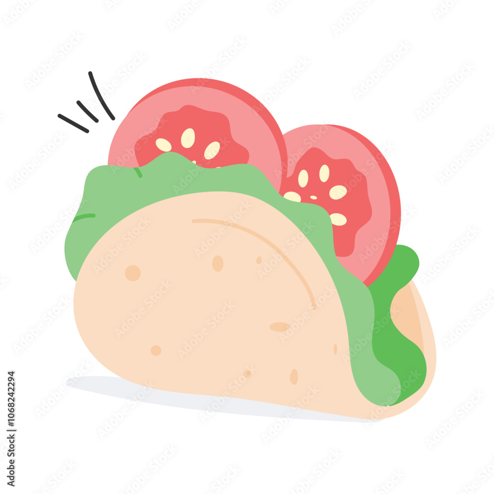 Mexican food, well designed icon of taco Mexican food, well designed icon of taco