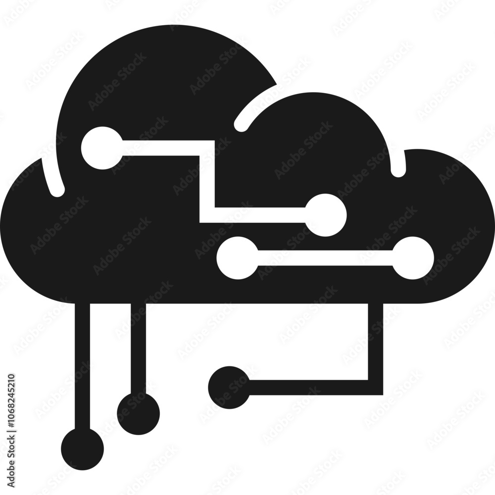 Cloud Tech Icon Glyph