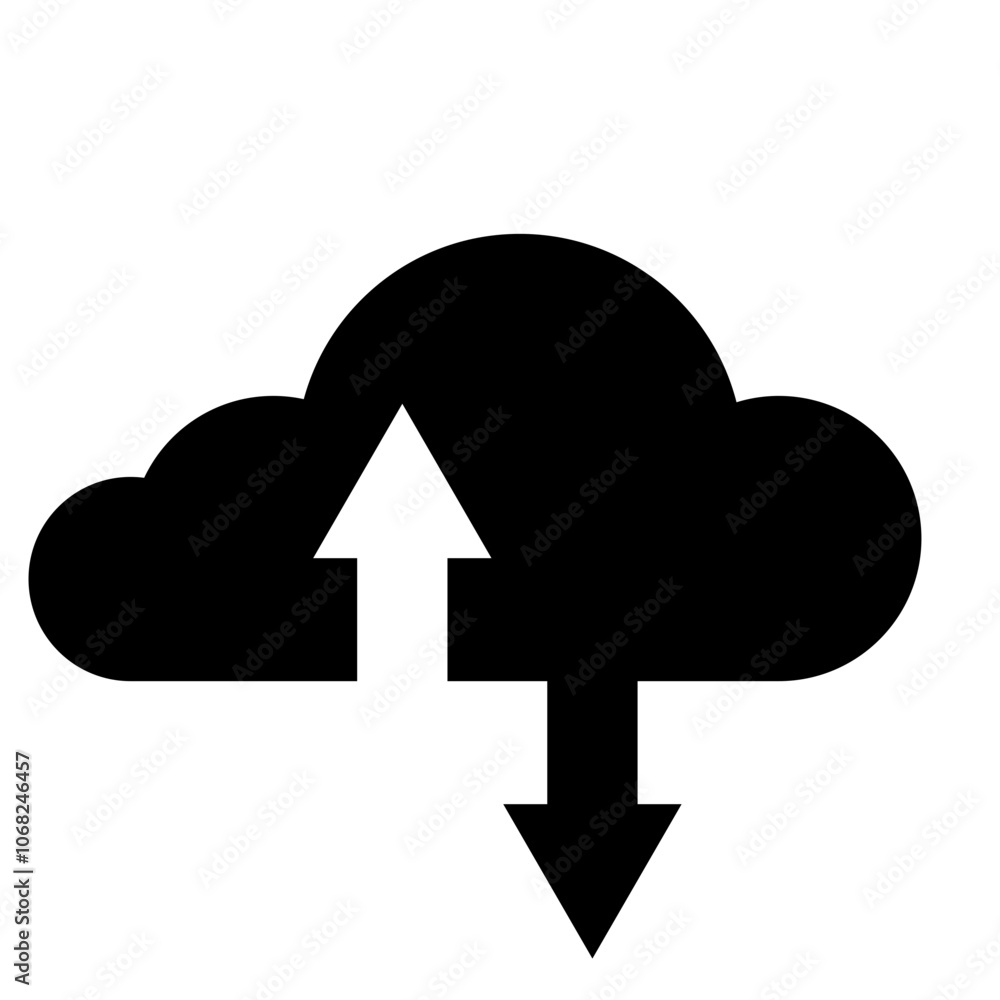 Cloud Tech Icon Glyph Cloud Tech Icon Glyph