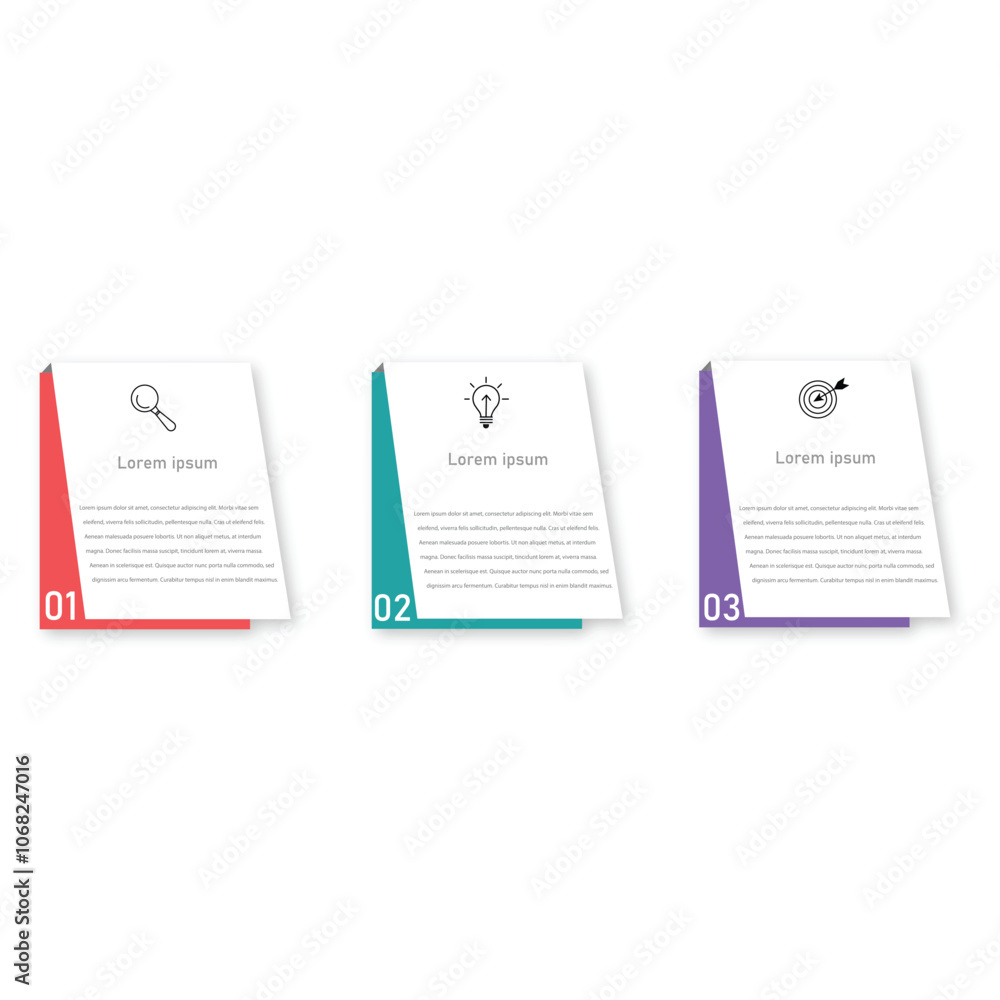 3 processes or options of business to success. Infographic vertical labels design template. 3 processes or options of business to success. Infographic vertical labels design template.