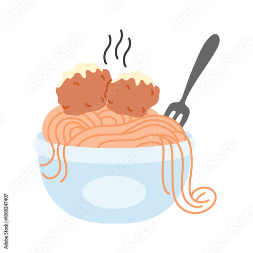 Bowl of spaghetti topped with sauce, a comforting meal