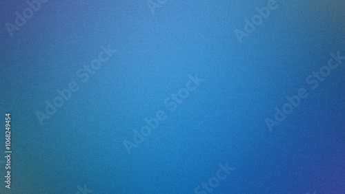 Blue grainy gradient noisy background, light to dark azure sapphire cerulean denim blue smooth noise texture banner backdrop design