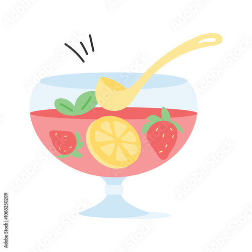 Fruity punch drink, refreshing and perfect for parties