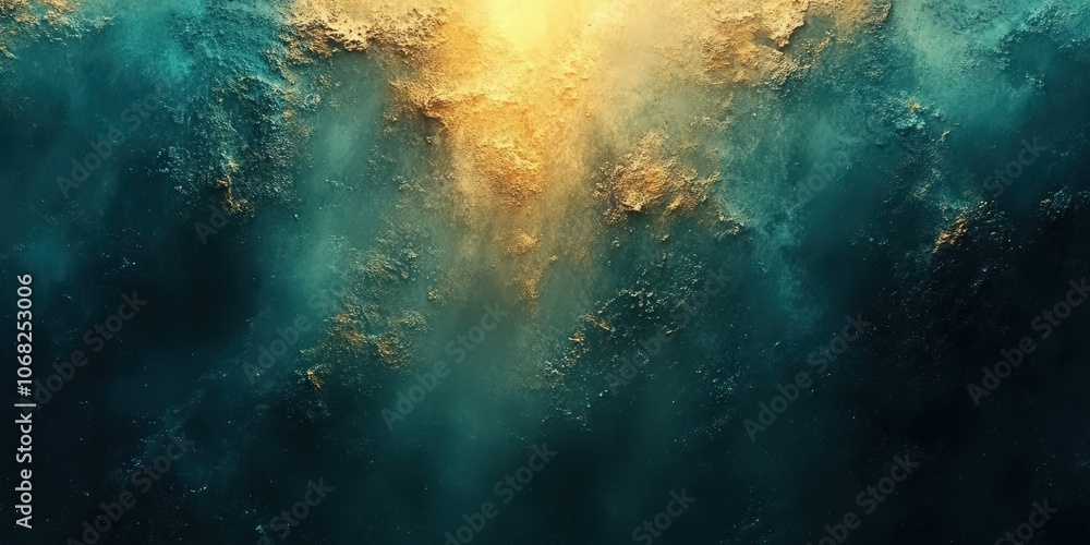 Fototapeta premium Abstract Ocean Waves with Golden Light Reflection