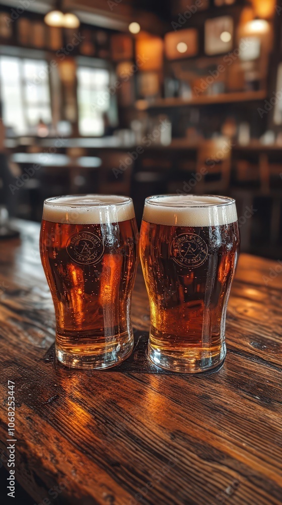 friends enjoying beers at a brewery pub capturing the essence of happiness and togetherness during happy hour the closeup of brew glasses radiates lifestyle and camaraderie friends enjoying beers at a brewery pub capturing the essence of happiness and togetherness during happy hour the closeup of brew glasses radiates lifestyle and camaraderie
