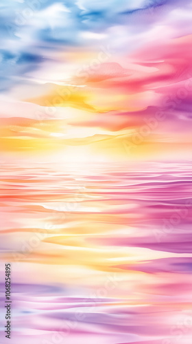 A breathtaking sunset showcases hues of orange, pink, and purple over a peaceful sea