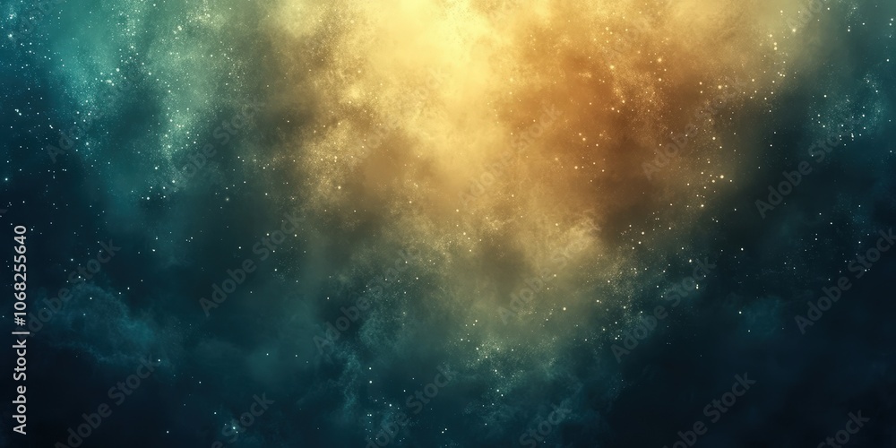 Naklejka premium Vibrant Cosmic Cloud with Stars and Light Effects