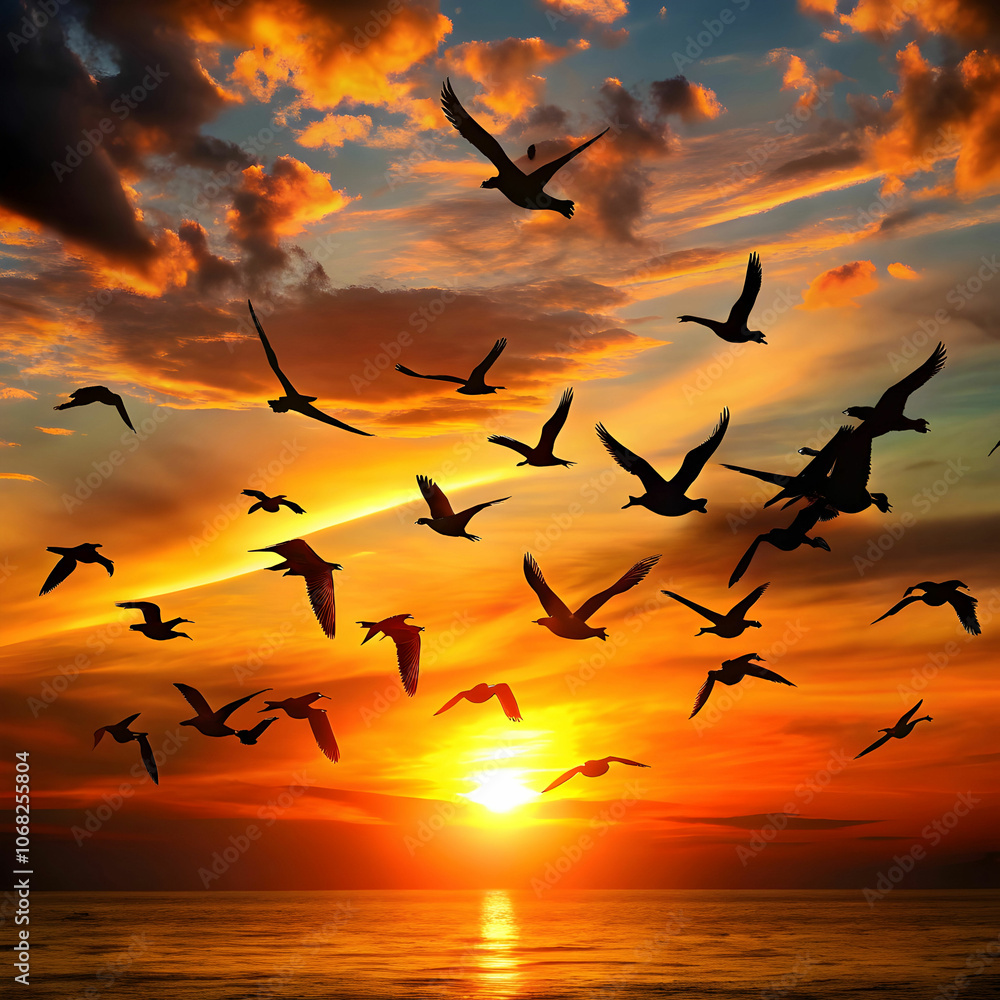 capture-the-silhouette-of-birds-in-flight-against- capture-the-silhouette-of-birds-in-flight-against-