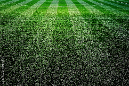 Striped Green Grass Field 