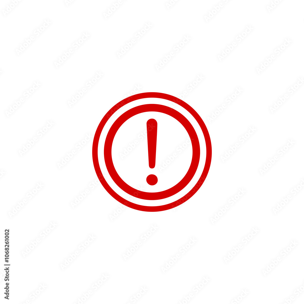 Exclamation mark icon. Attention sign, hazard, caution. Warning signs concept icon isolated on transparent background Exclamation mark icon. Attention sign, hazard, caution. Warning signs concept icon isolated on transparent background