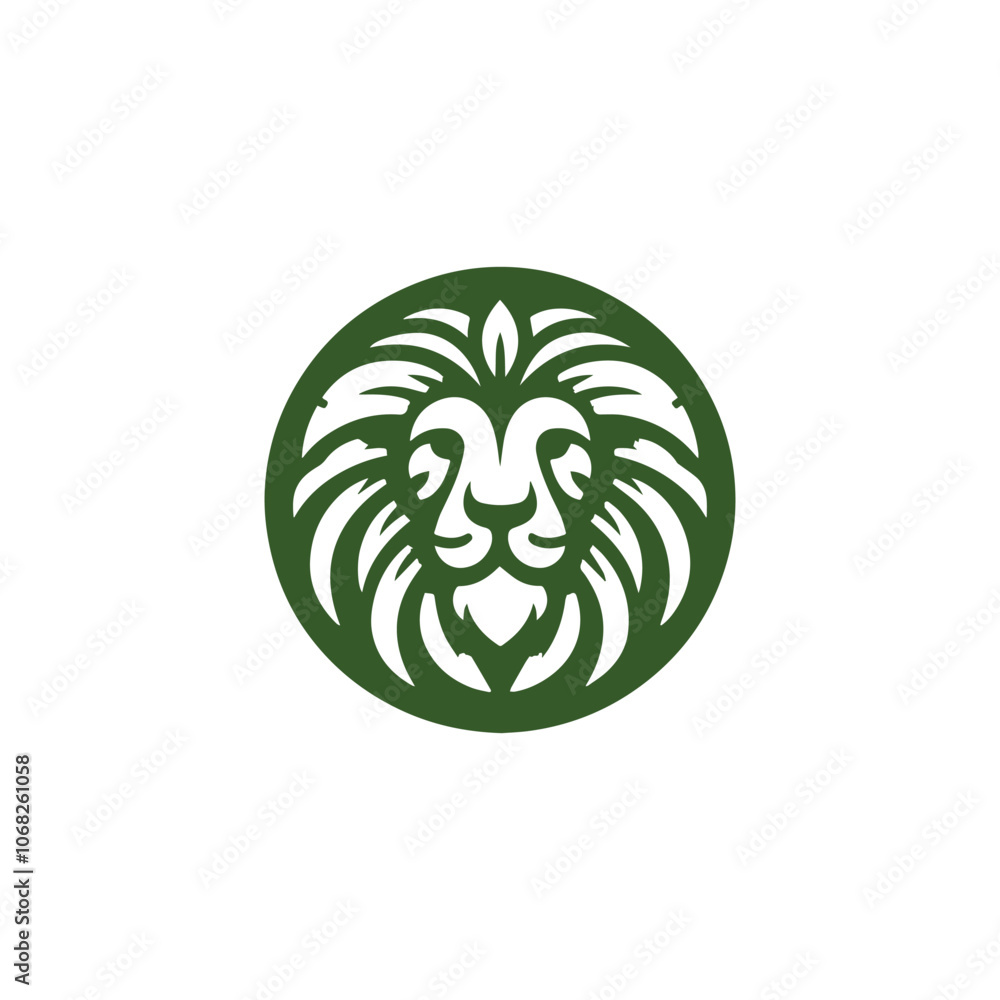 Obraz premium Monstera lion head logo