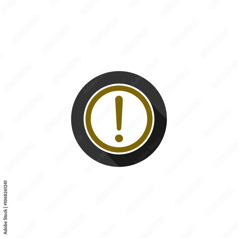 The attention icon. Danger symbol icon isolated on transparent background The attention icon. Danger symbol icon isolated on transparent background