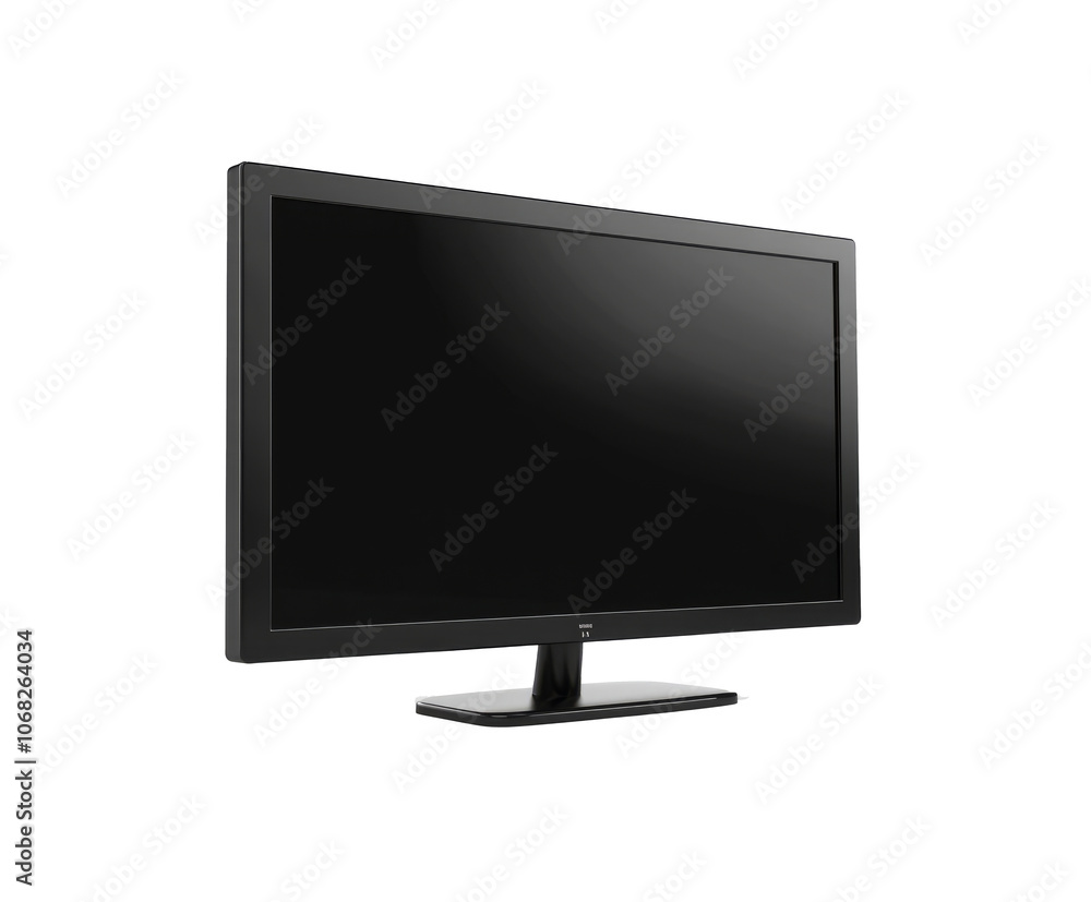 Modern flat-screen TV isolated on white background. Modern flat-screen TV isolated on white background.