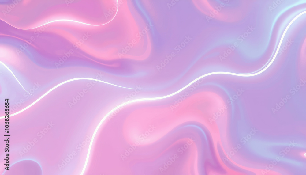 Fototapeta premium mesmerizing fluid background in soft pink and purple hues, featuring smooth waves and gentle light accents that create dreamy atmosphere