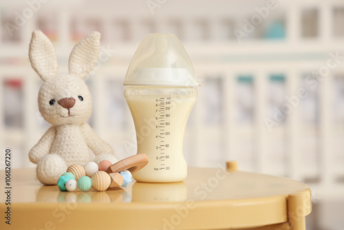 Bottle of baby milk formula...