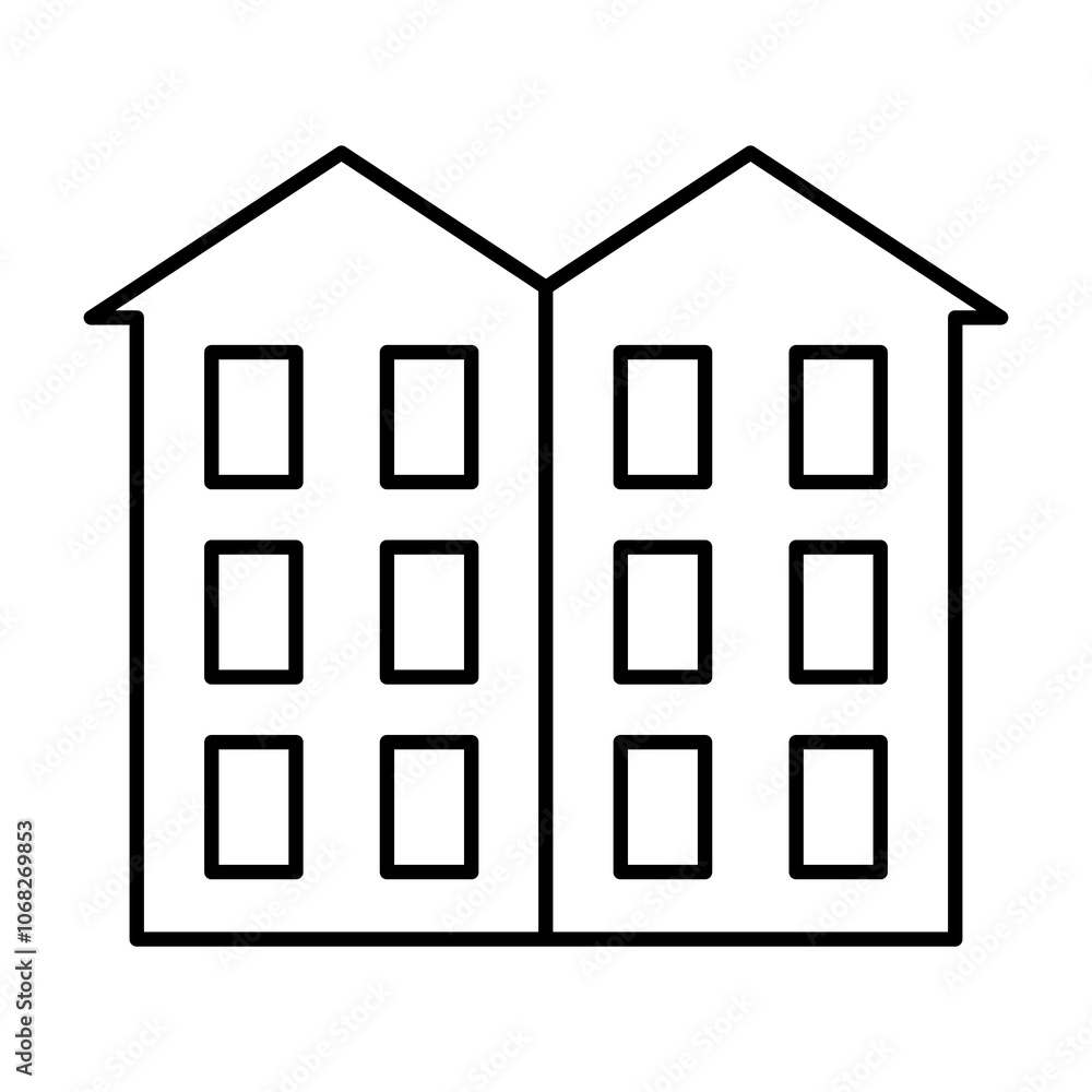 Simple Flat Apartment Icon Simple Flat Apartment Icon