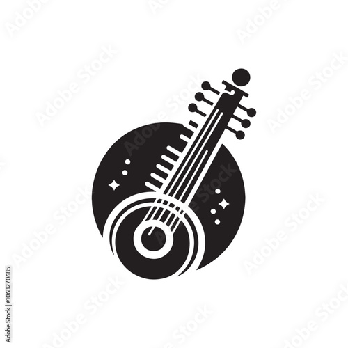 Vector Of Santur - Minimalist Santur Silhouette - Illustration Of Santur Instrument.